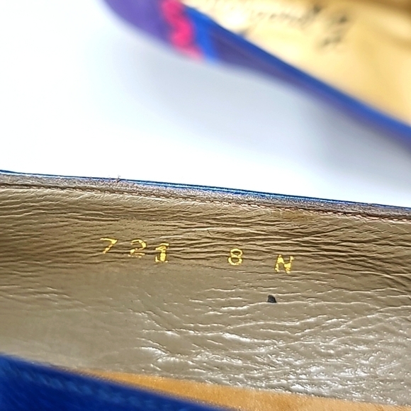 80's vintage Margaret J color block leather pumps - Picture 12 of 12